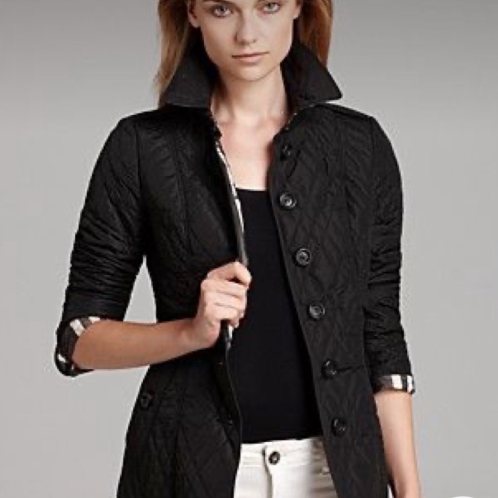 Burberry Size S Black Quilted Jacket
